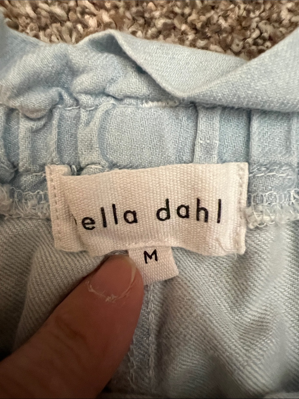 Bella Dahl Pocket Jogger Blue Medium Lightweight, Drawstring Waist - Picture 3 of 4